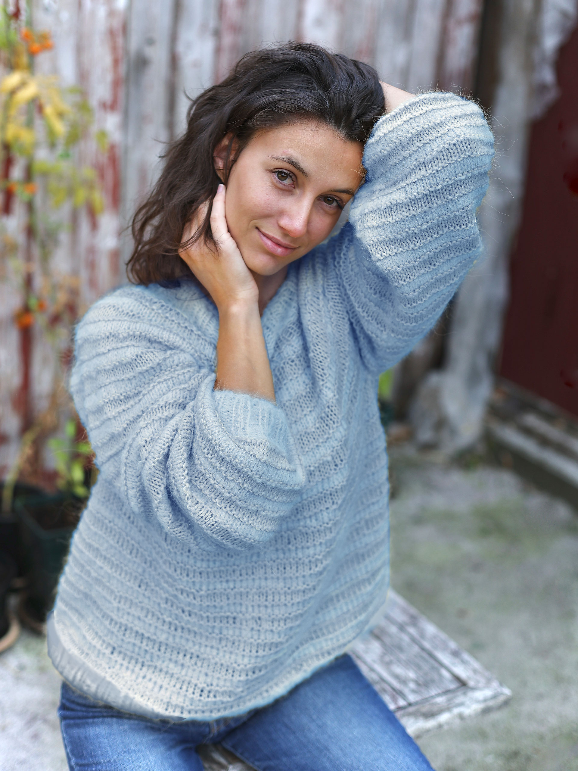 MELT genser lys blå