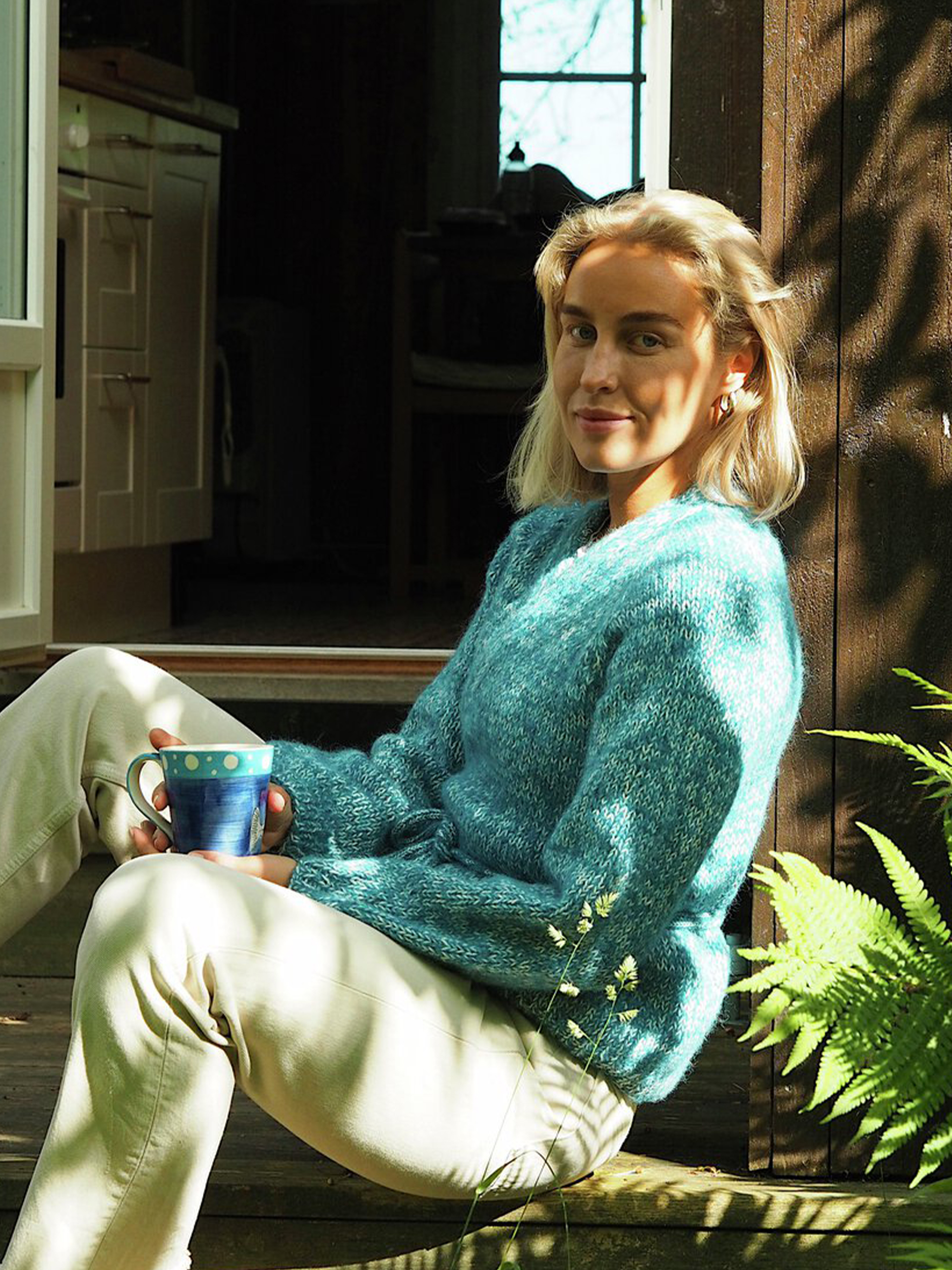 ØK 06-10c Hvitveis Chunky omslagsjakke