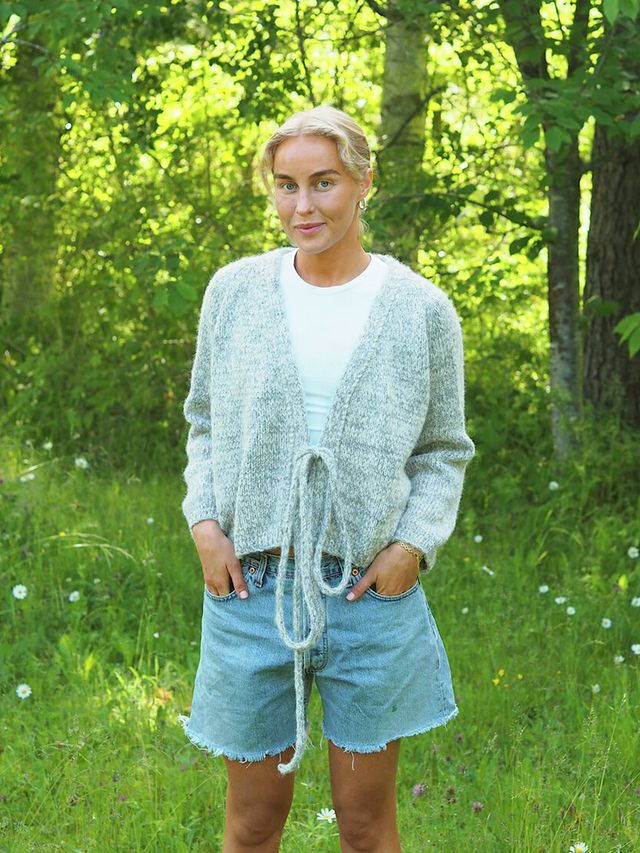 ØK 06-10f Hvitveis Chunky omslagsjakke
