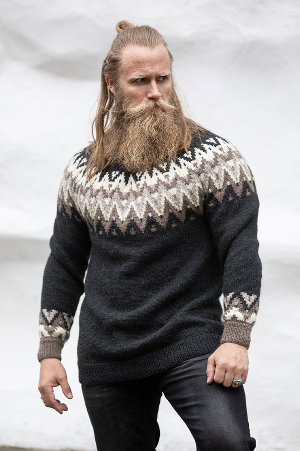 2127-10a Solid genser koksbrun