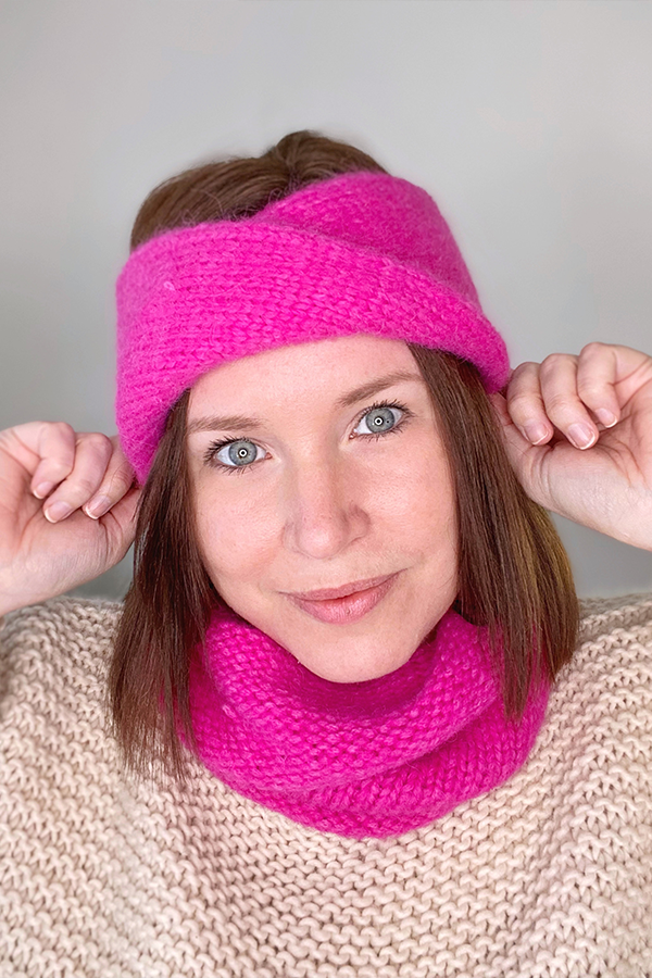 113-03 Rosa Sløyfe Pannebånd