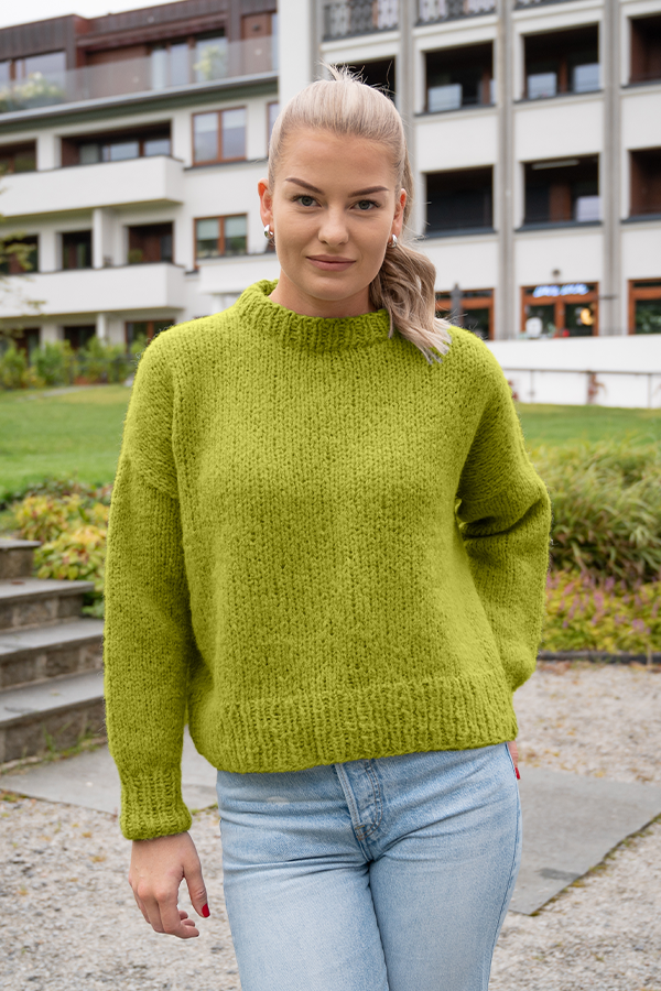 114-02C Åsta genser pæregrønn