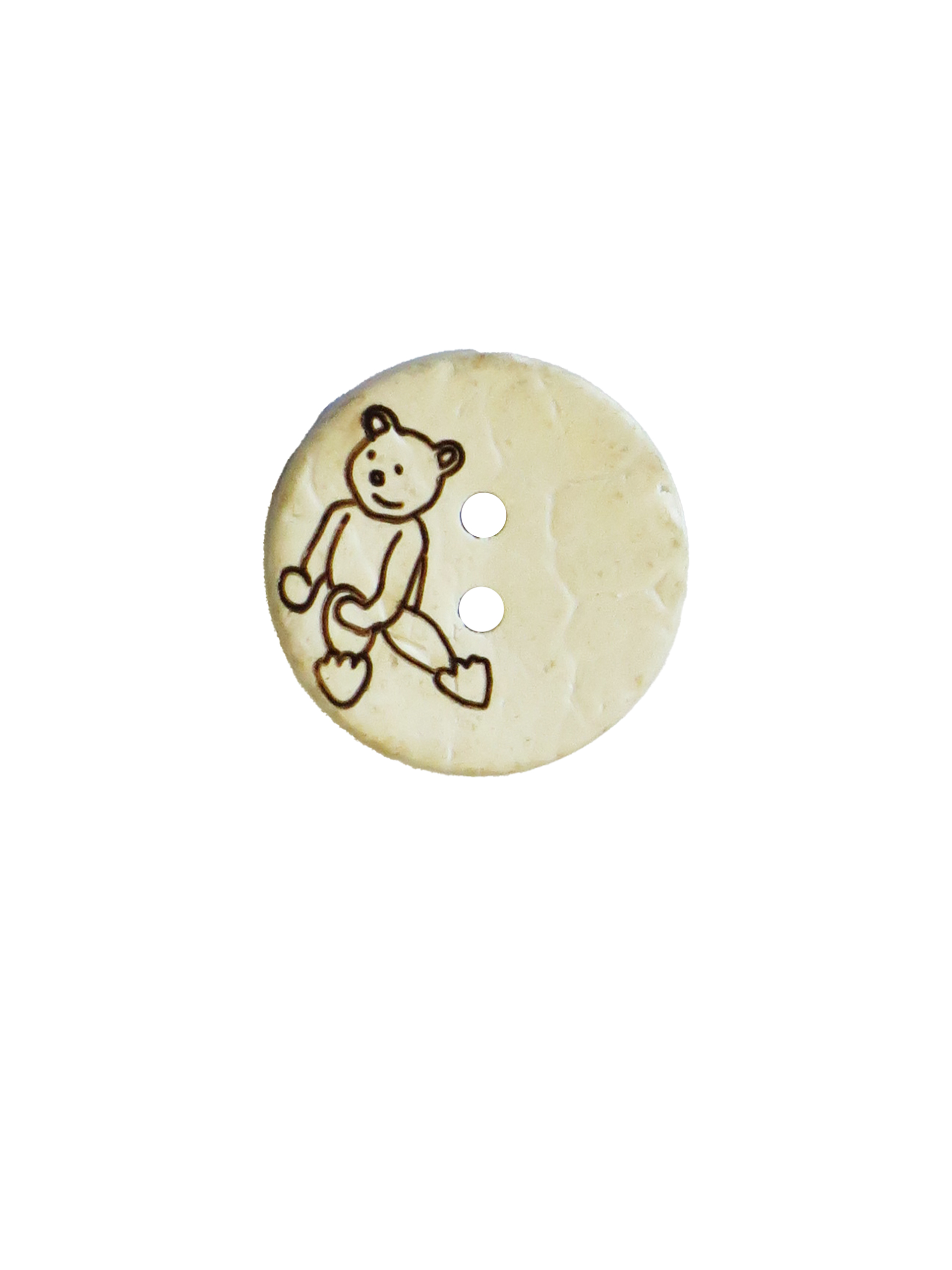 Kokosknapp med bamse, 15mm