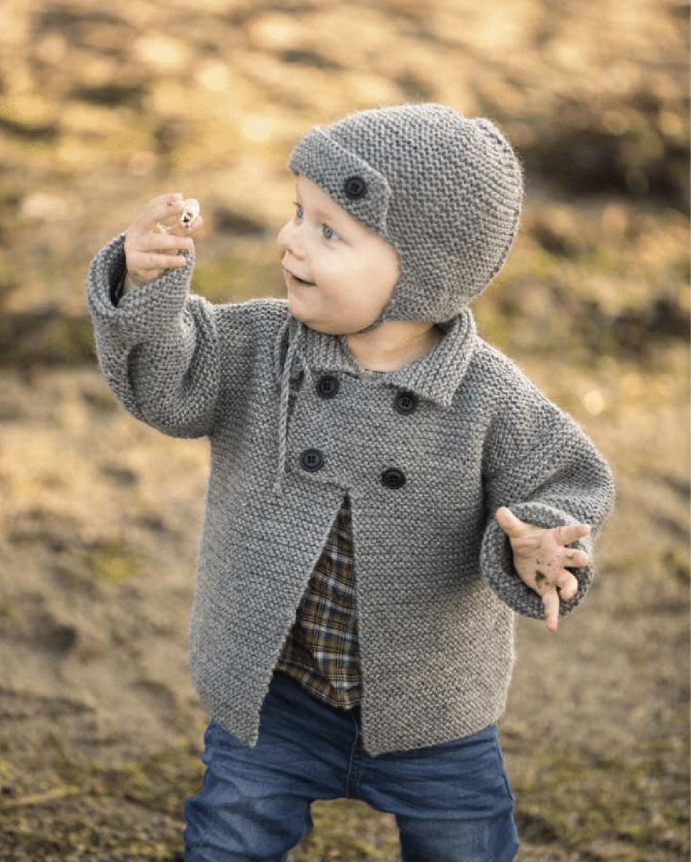 1617-01 Kjakan Jakke og lue i riller