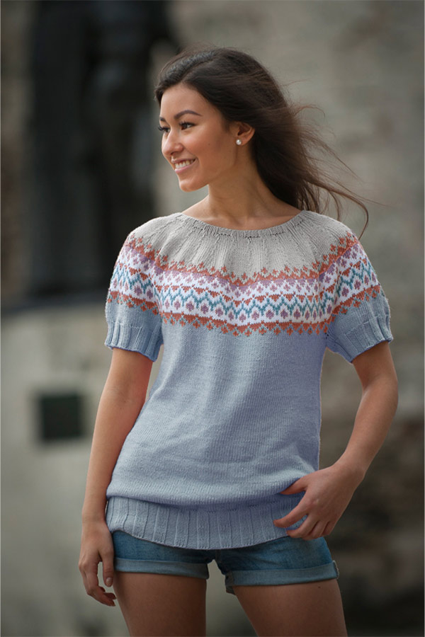 1706-7 Suna topp lyseblå