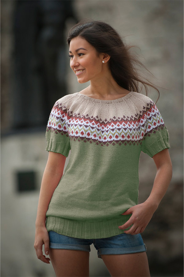 1706-7 Suna topp mosegrønn