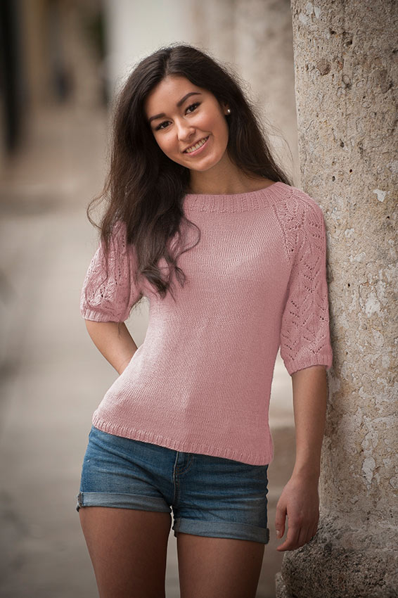 1706-6 Miramar topp pudderrosa