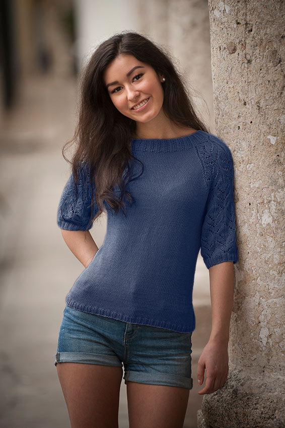 1706-6 Miramar topp mørk blå