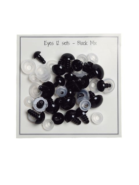 Sikkerhetsøyne - Mix Pakke - 12 Par