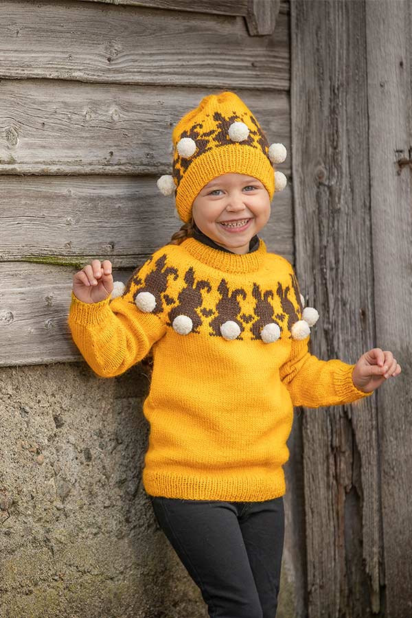 1906-1 Harepus genser og lue