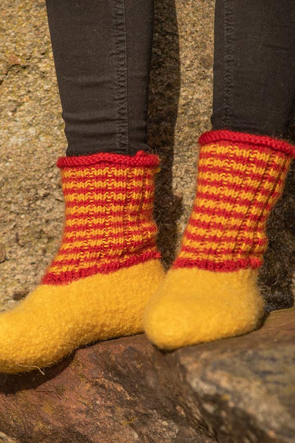 1906-16 Hyttesko tovet tøfler rød