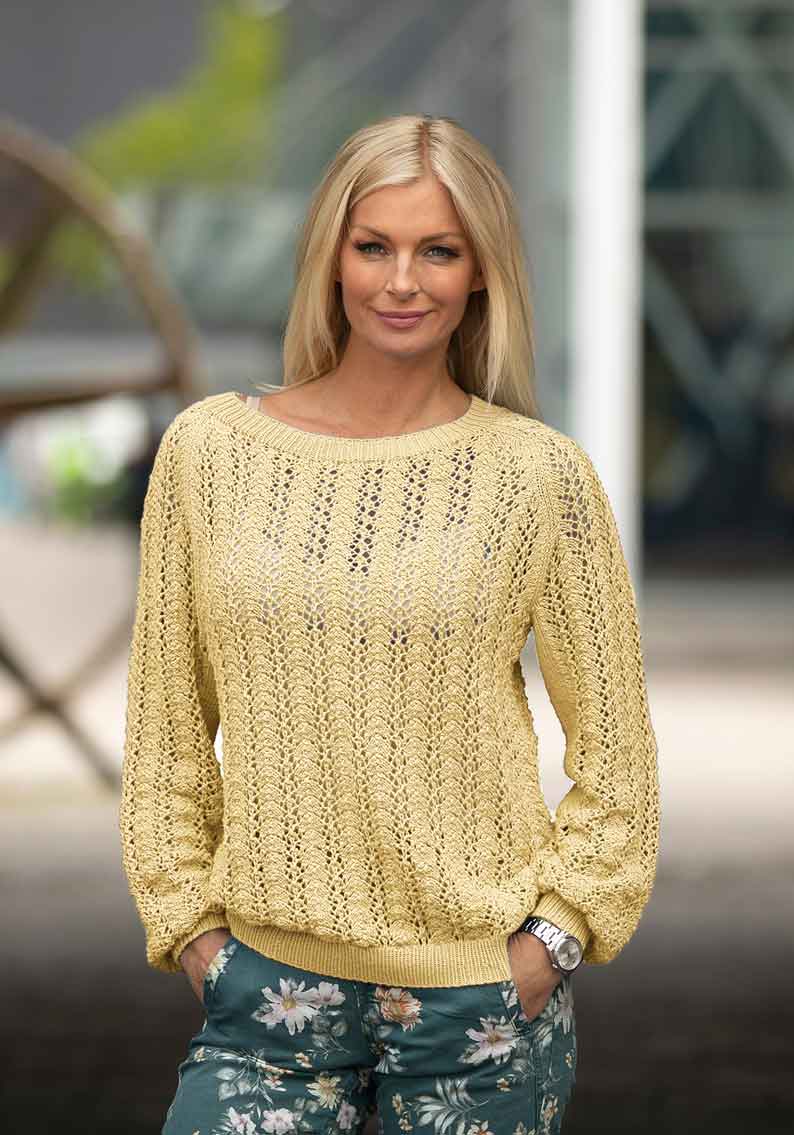 1915-3 Merethe genser lys gul