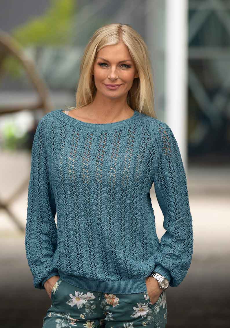 1915-3 Merethe genser mørk petrol