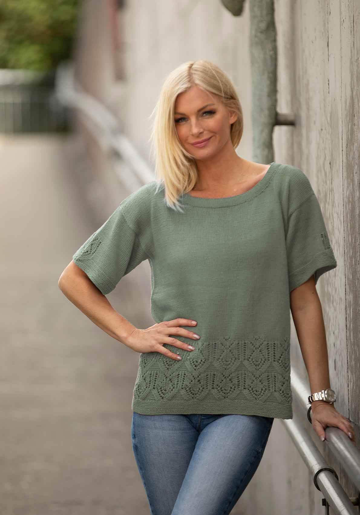 1917-2 Lotte topp grønn