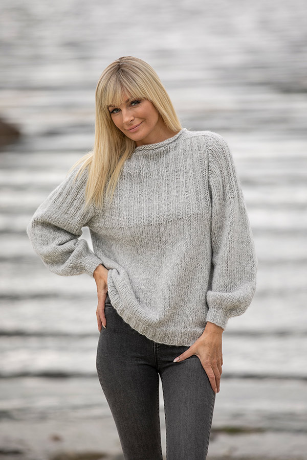 2022-2 Behag genser perlegrå