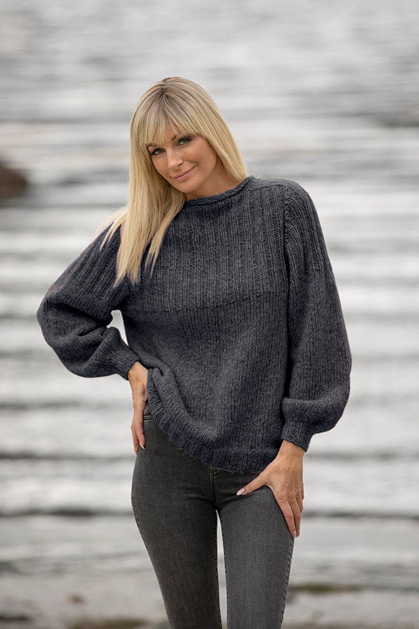 2022-2 Behag genser jeansblå