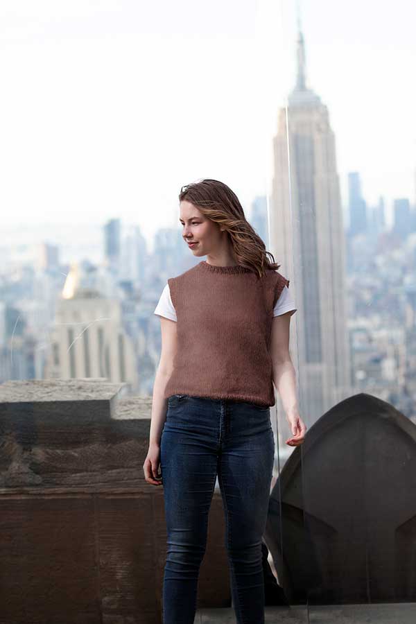 2025-1 Clara vest brun