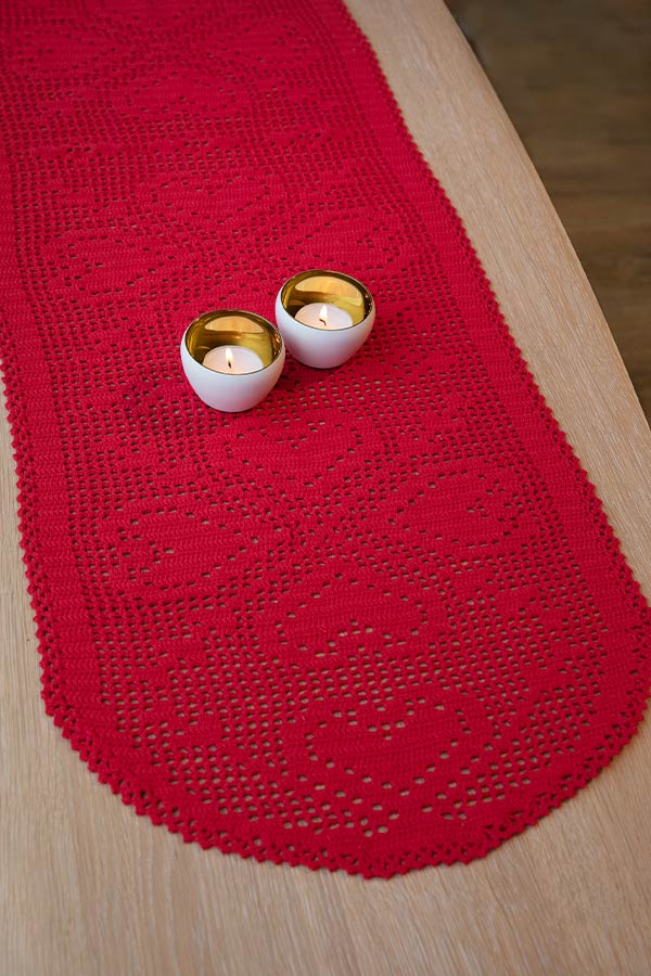 2030-13 Heklet løper Rød