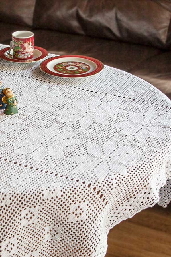 2030-6 Heklet duk til salongbord