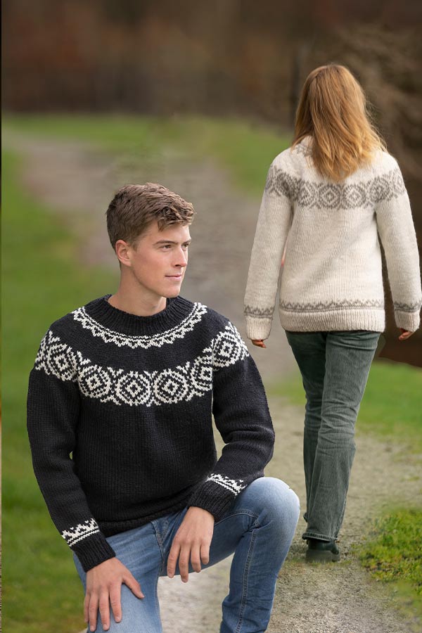 2102-1 Mølle genser hvit unisex