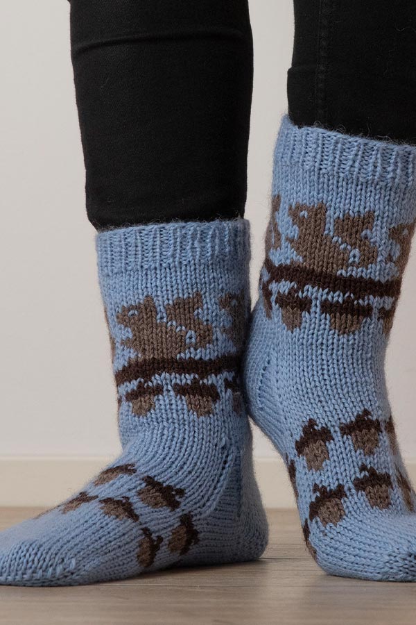 2103-5 Fam Ekornrød sokken