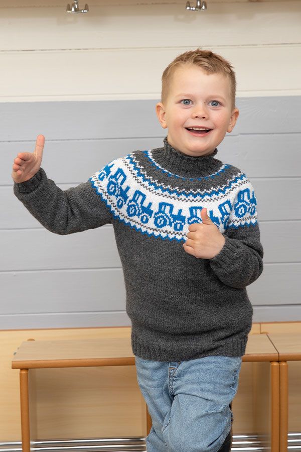 2110-5b Traktor genser grå