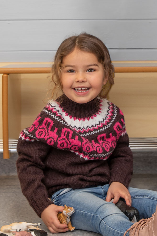 2110-5c Traktor genser brun