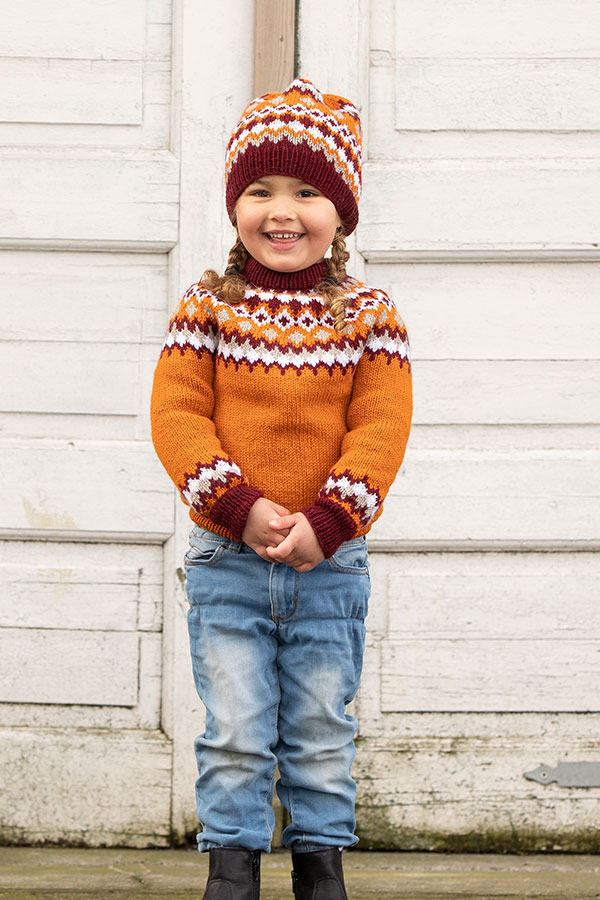 2115-1 Nellik genser og lue