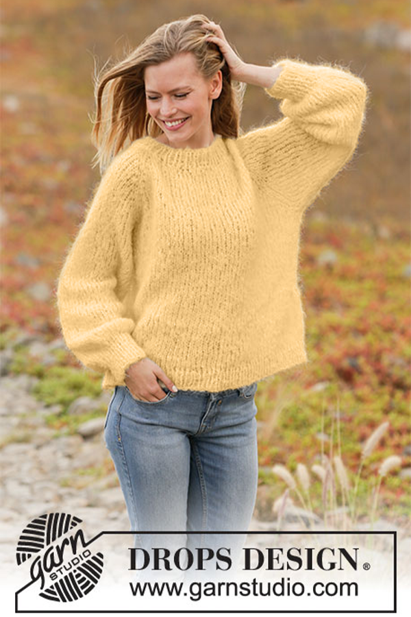 213-28 Spring Fuzz genser vaniljegul