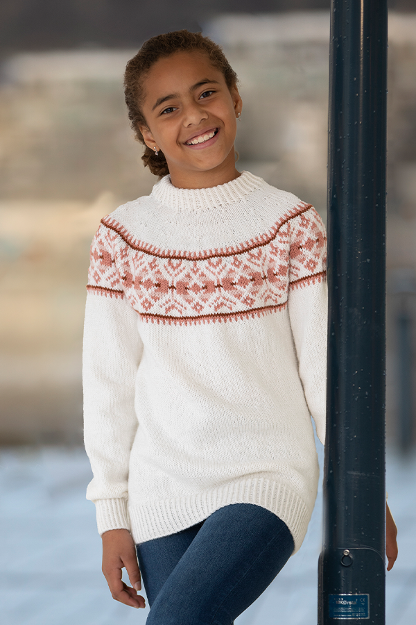 2131-5b Sandnes genser aprikos