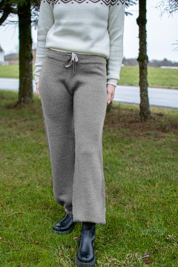 MARIKA bukse gråmelert