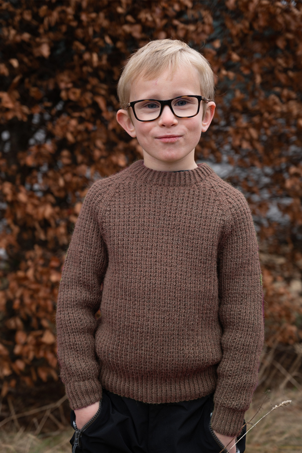 HAFJELL genser brunmelert