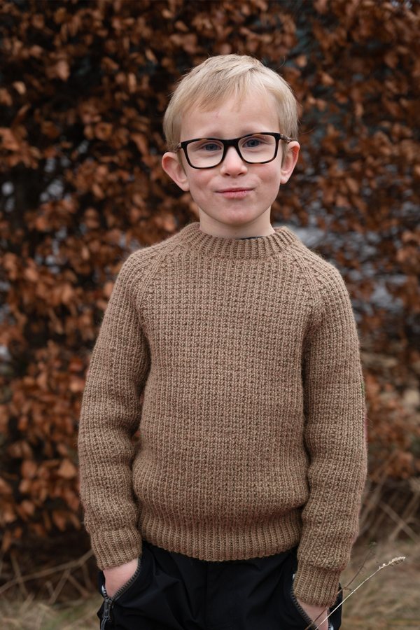 HAFJELL genser lys brunmelert