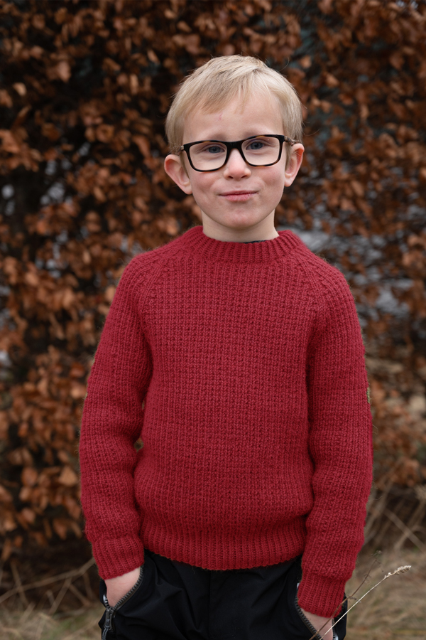 HAFJELL genser rødmelert