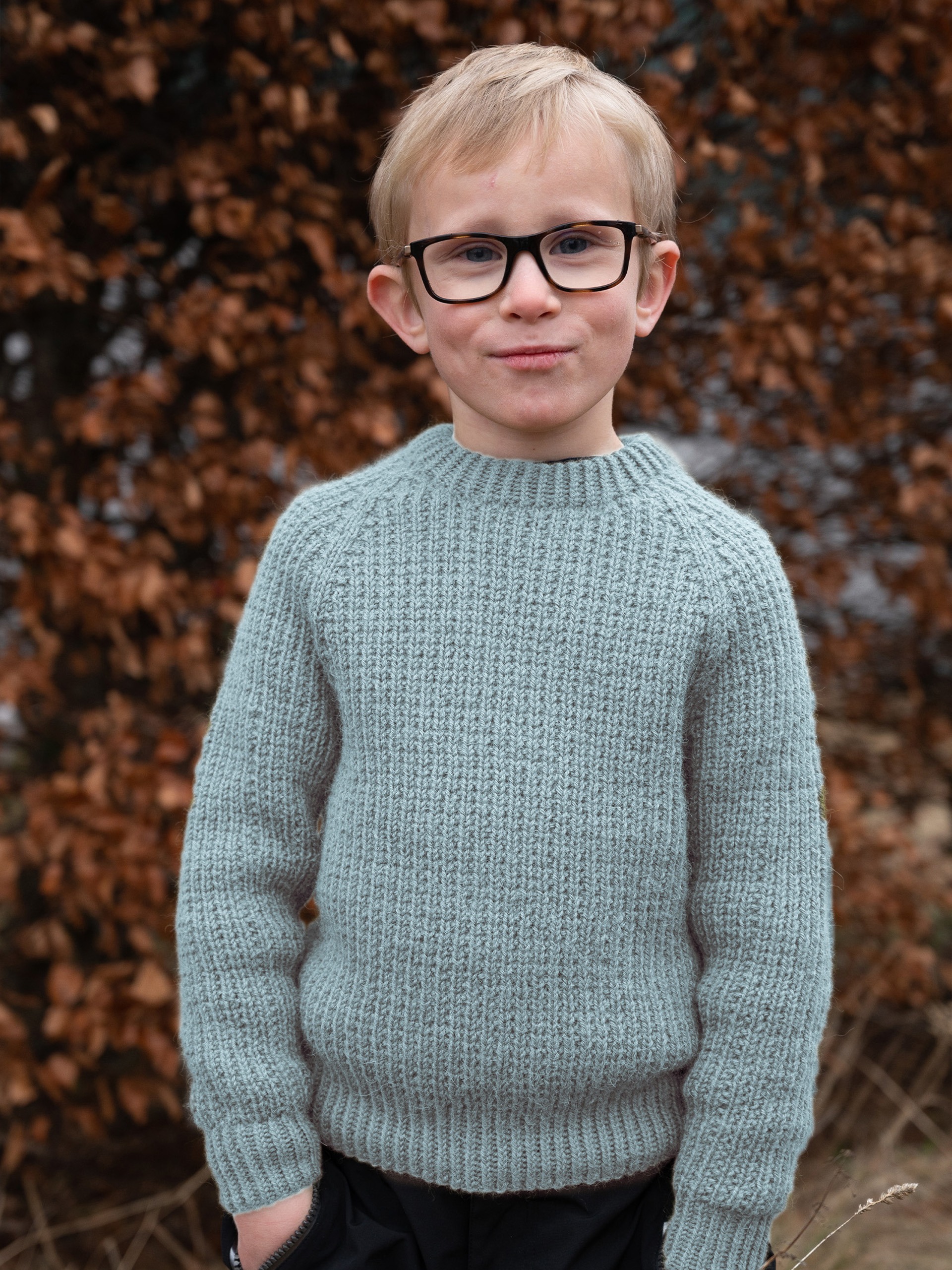 HAFJELL genser lys gråblå