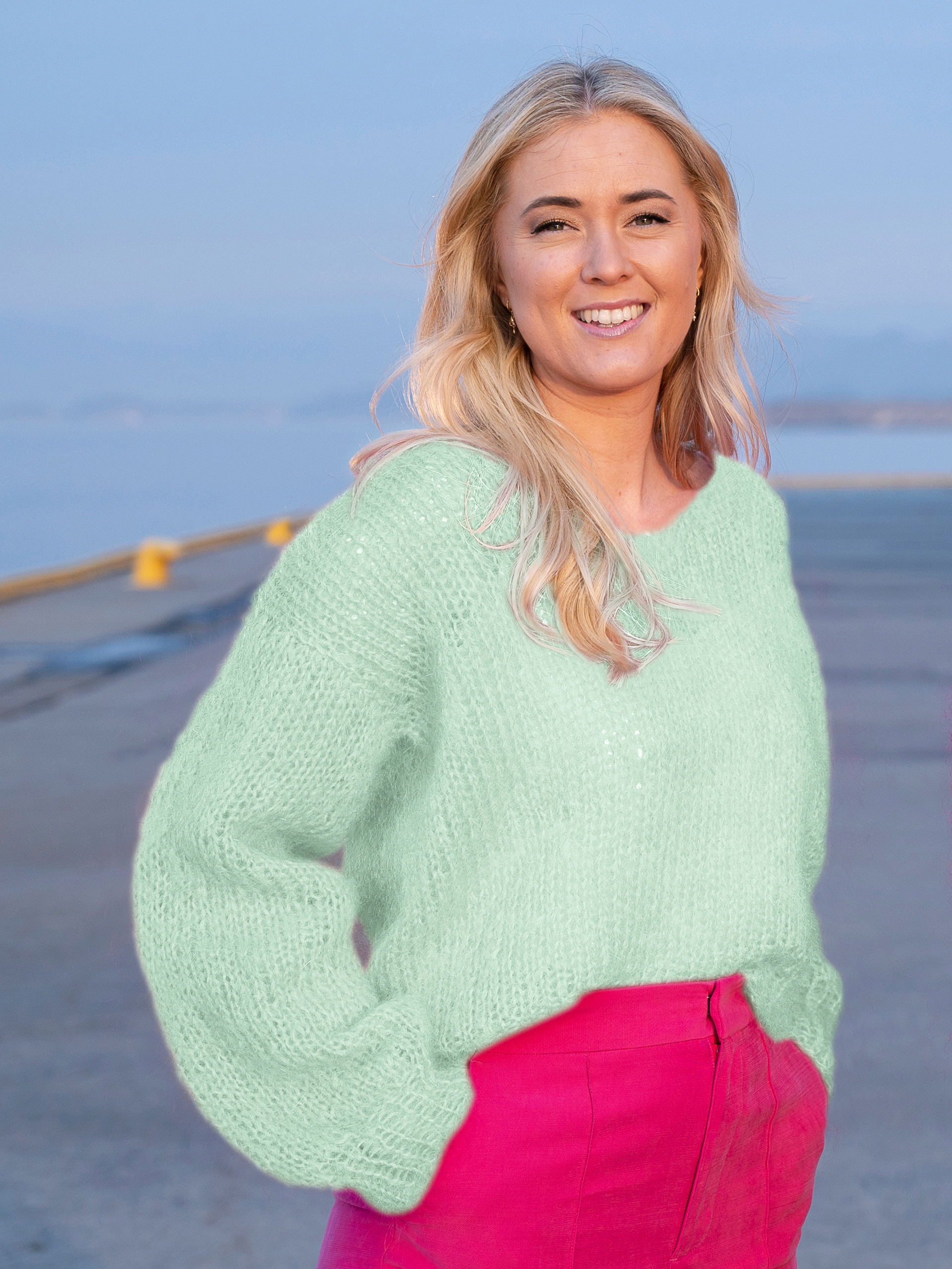 AMANDA genser mintgrønn