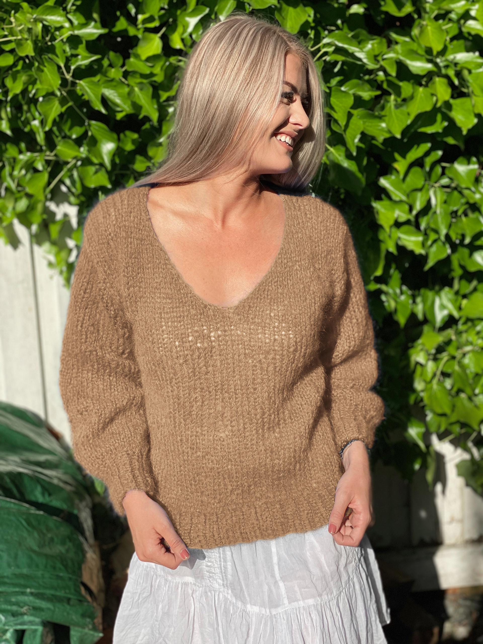 AMANDA genser varm beige