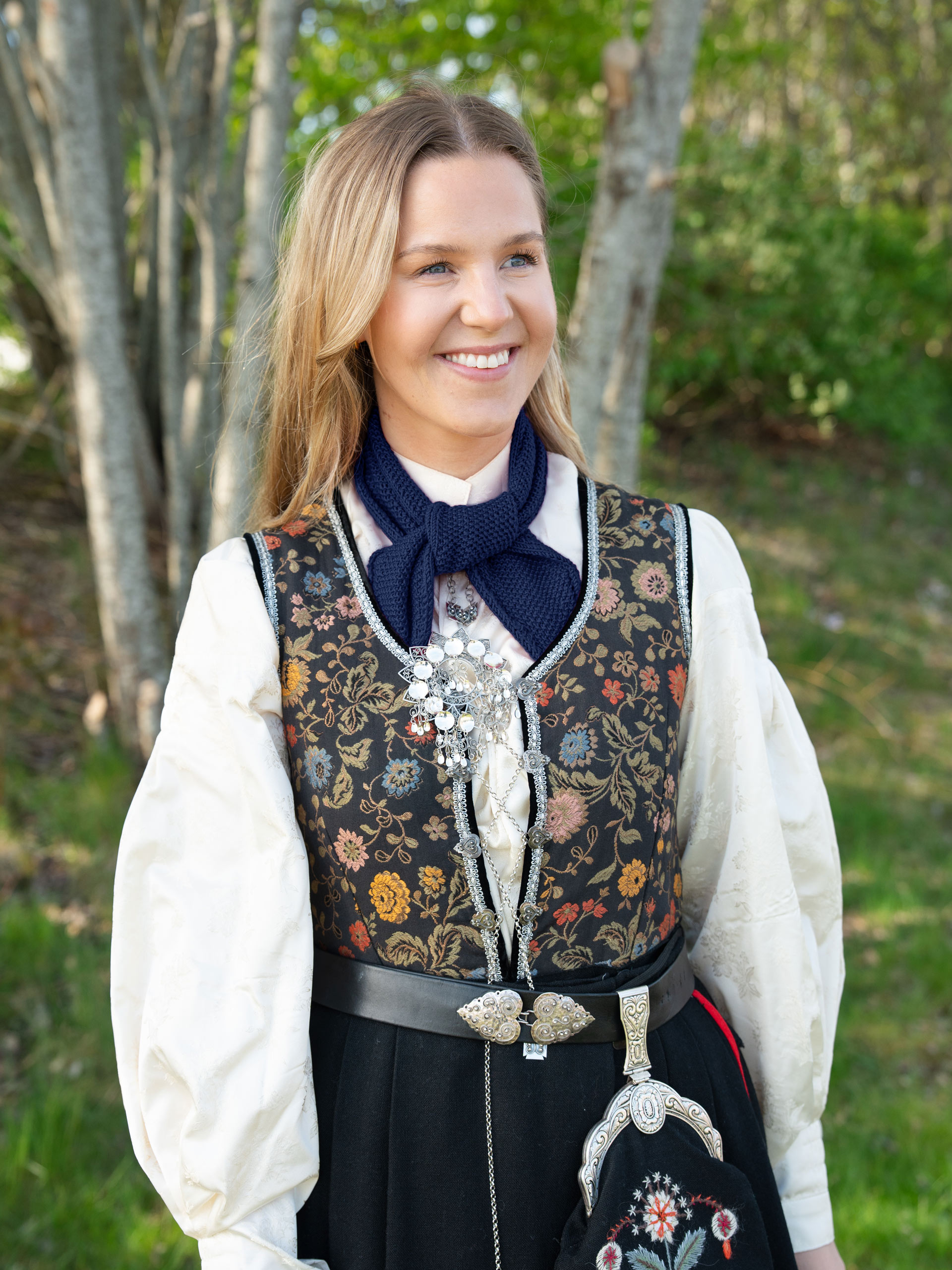 Softie scarf - Marine/Pure merino light