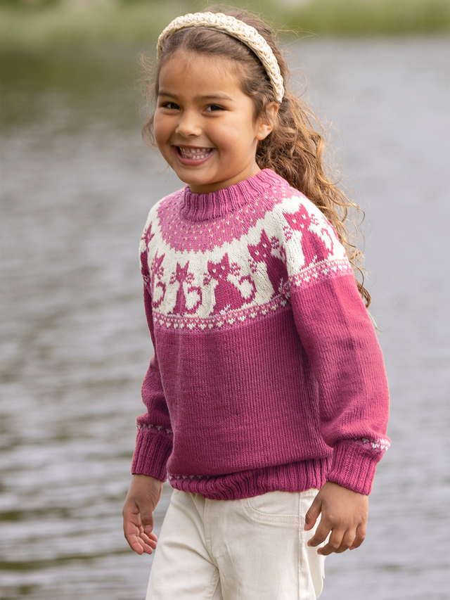 2323-4 Katte genser cerise