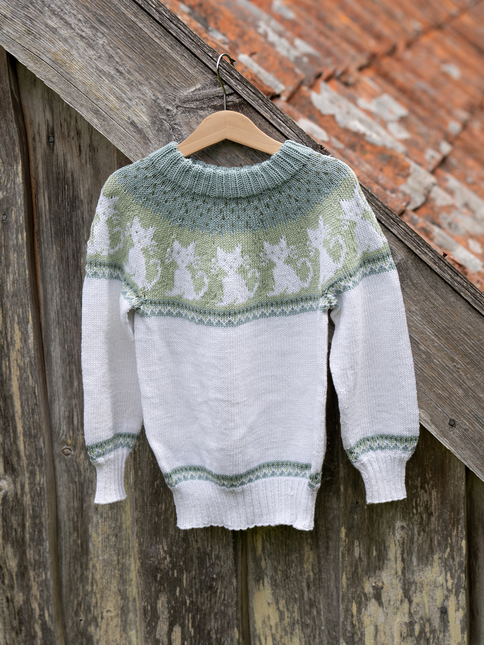 2323-4 Katte genser grønn