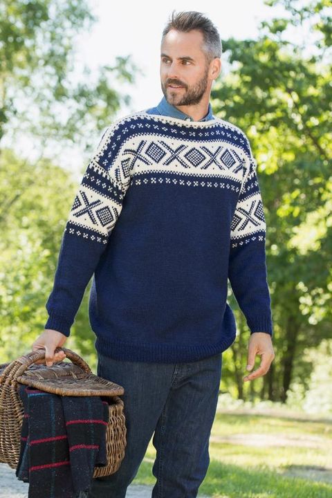 370-18 Cortina unisex genser indigo