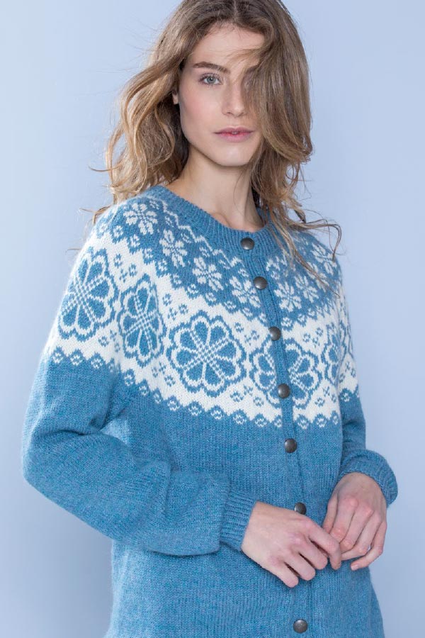 382-08 Q-symre lys denim kofte