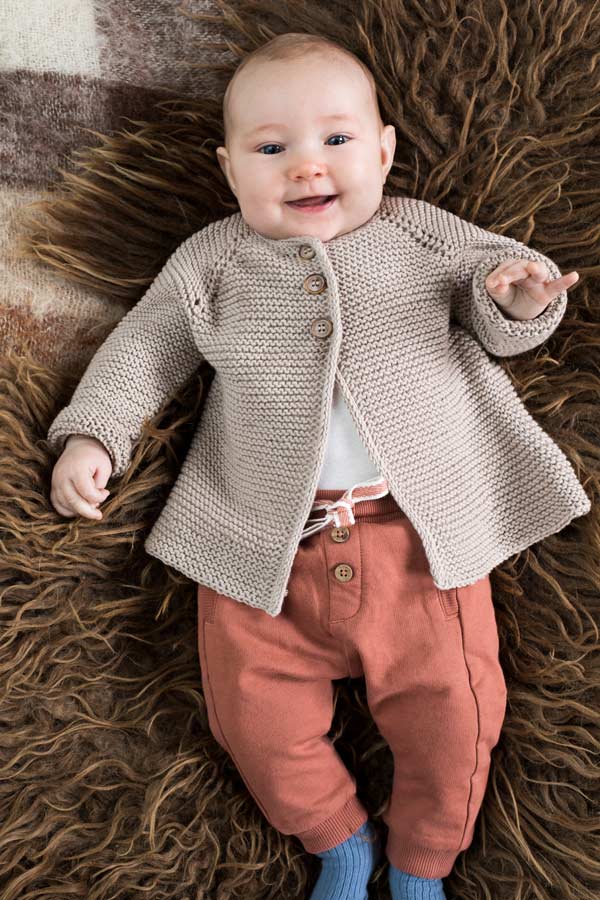 417-07 Lykkeliten rillejakke sand