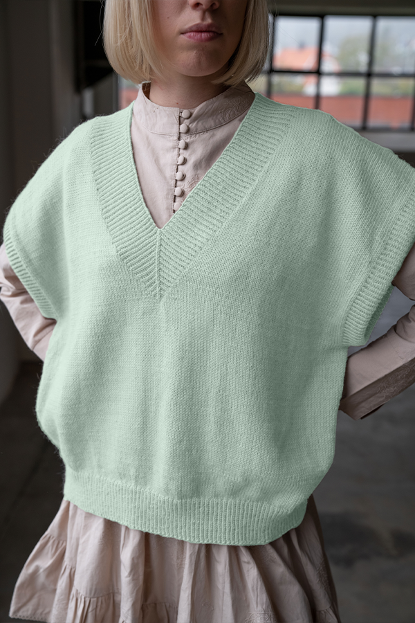 443-16f Léonie vest mintgrønn