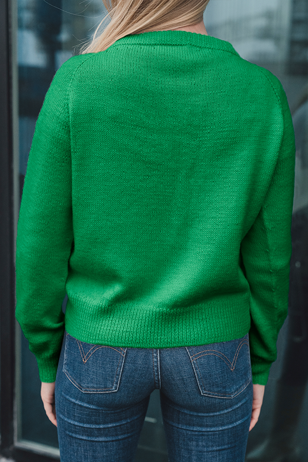 446-08f Salomè cardigan skarp grønn