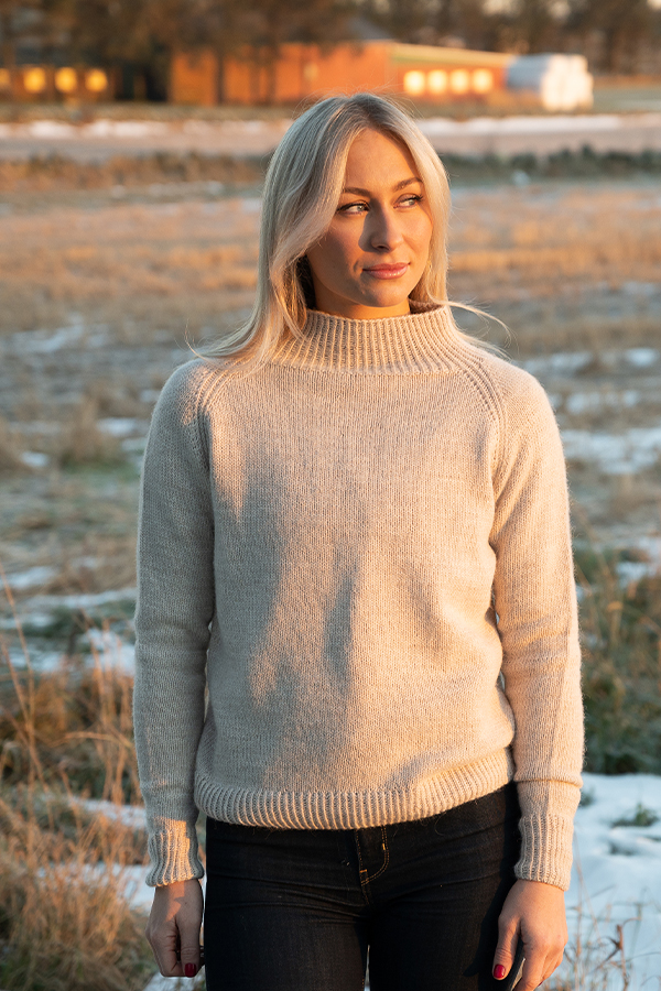 LARA genser lys beige