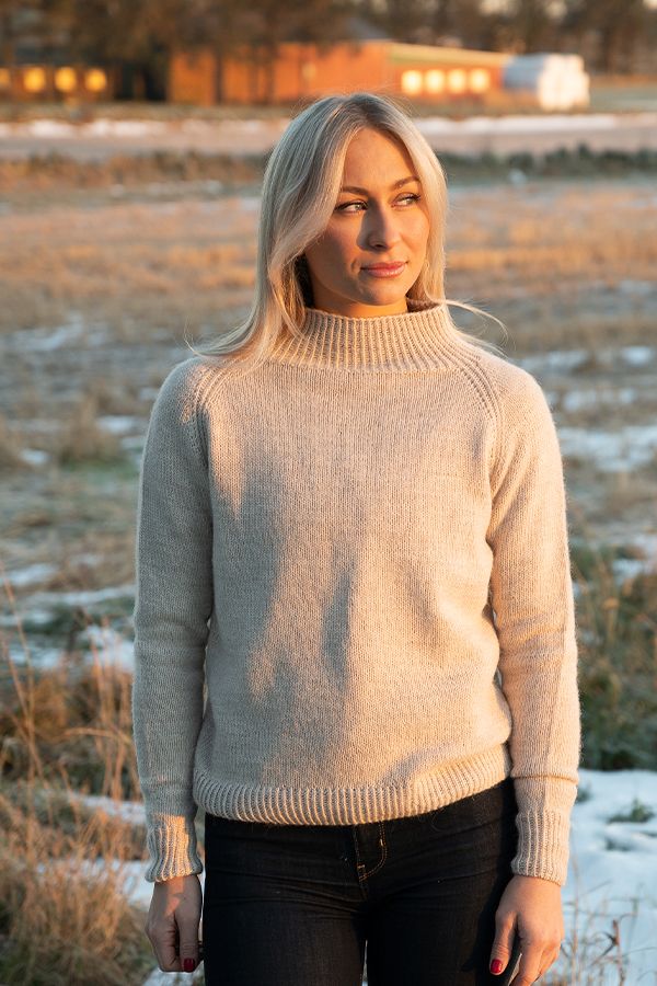 LARA genser lys beige