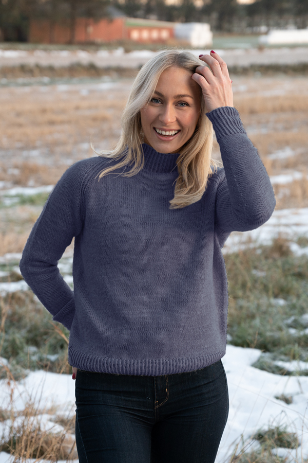 LARA genser gråblå