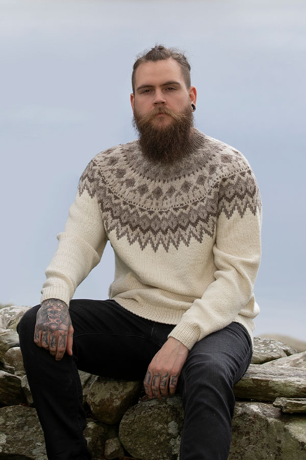 2127-6d Kraft genser naturhvit