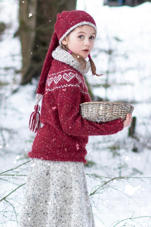 73-03 Hjertegenser barn dyp rød